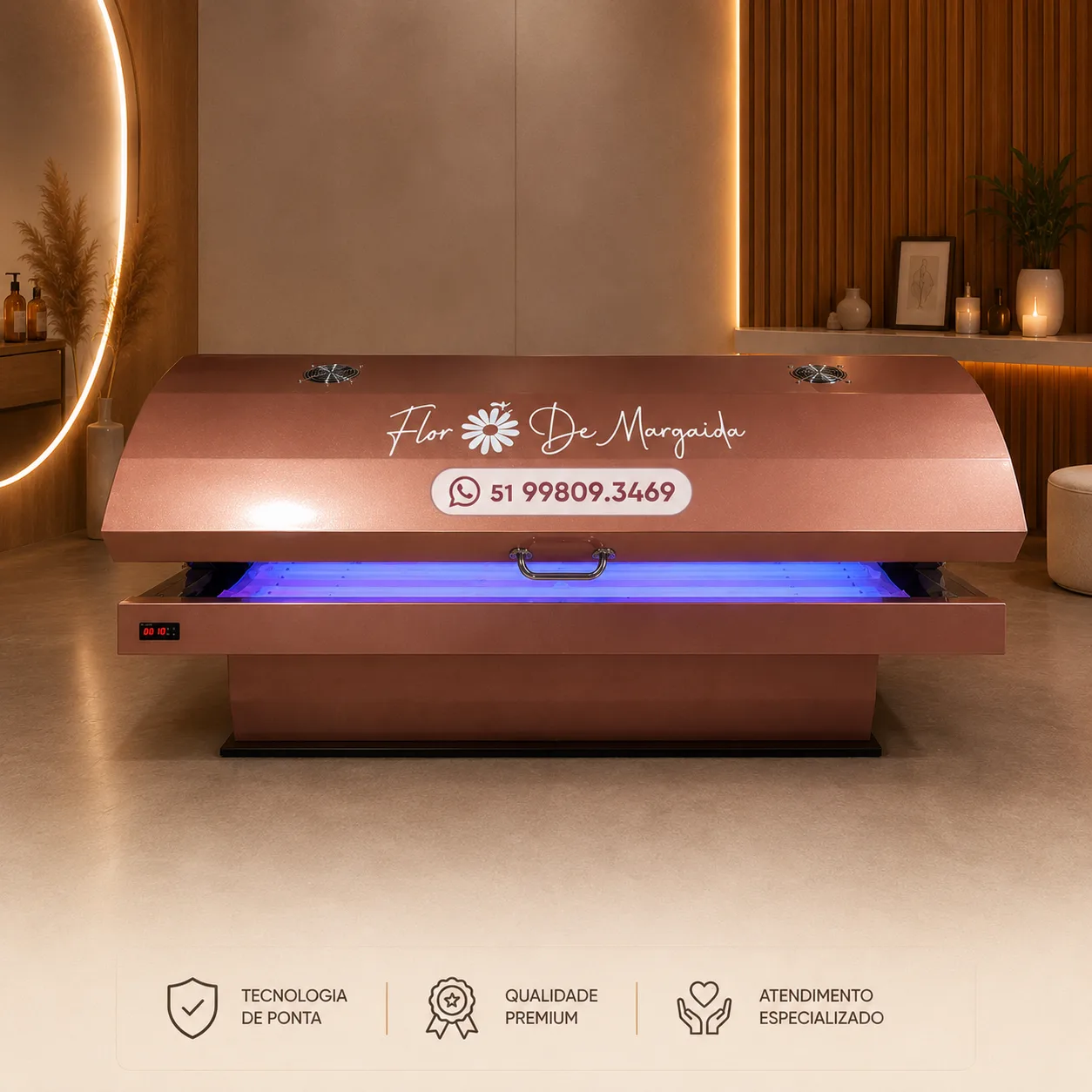 Cama de Bronzeamento Summer 30 — Cama de Bronzeamento Horizontal