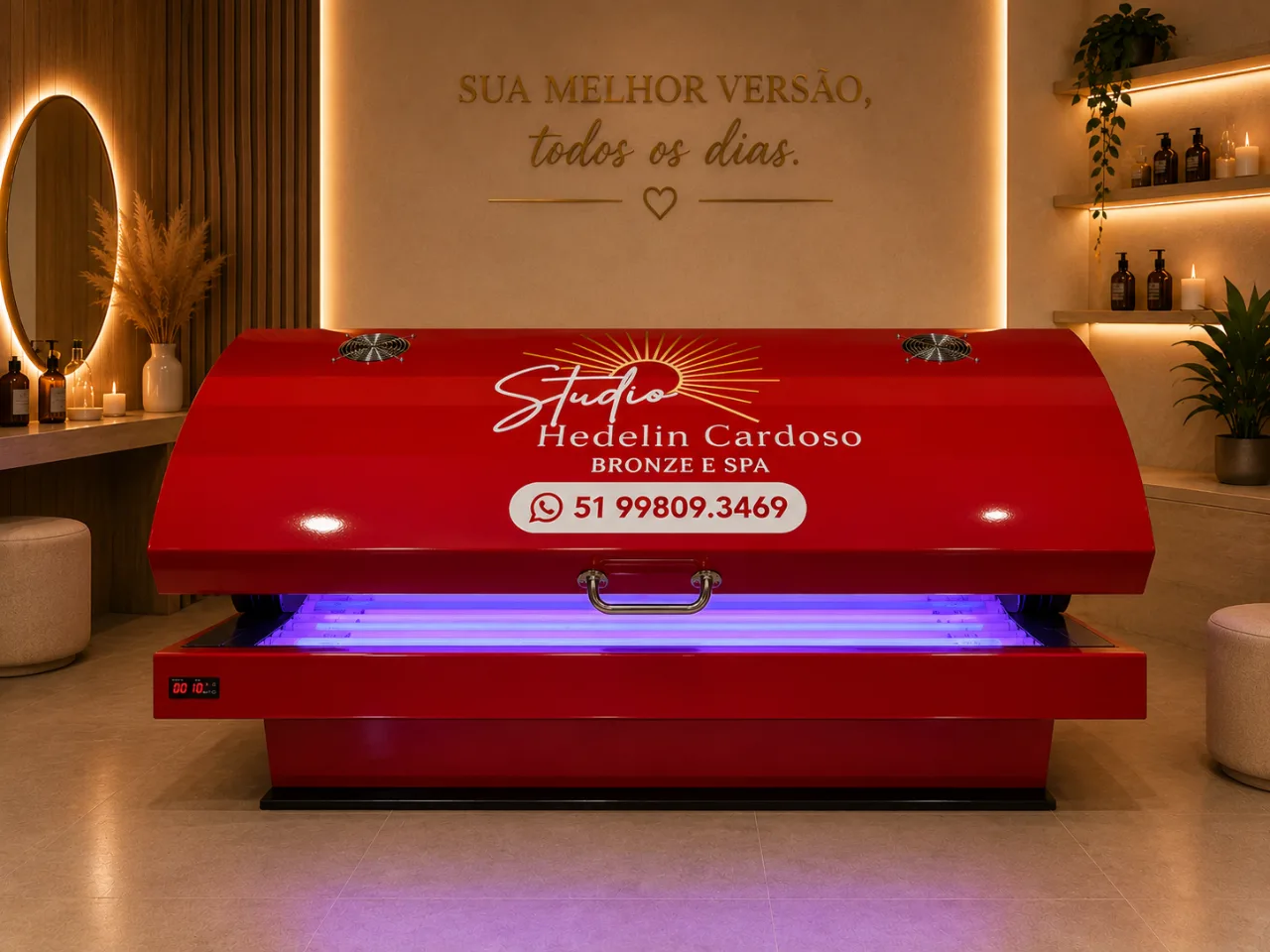 Cama de Bronzeamento Flash 30 — Cama Horizontal Premium
